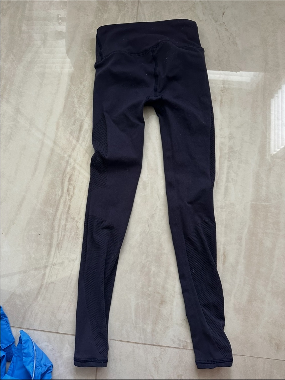 lululemon athletica navy High-Rise Leggings with mesh siding